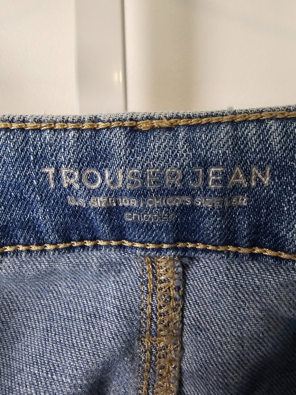 Chico's Trouser Jeans Blue Flared 1.5 (10R) - Picture 4 of 6